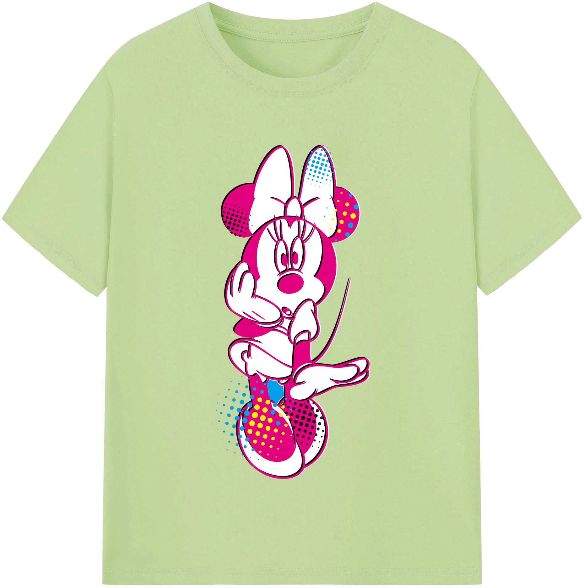 （画像用） ミッキーマウス Mickey Mouse 綿100％半袖Tシャツ（フロントプリント）